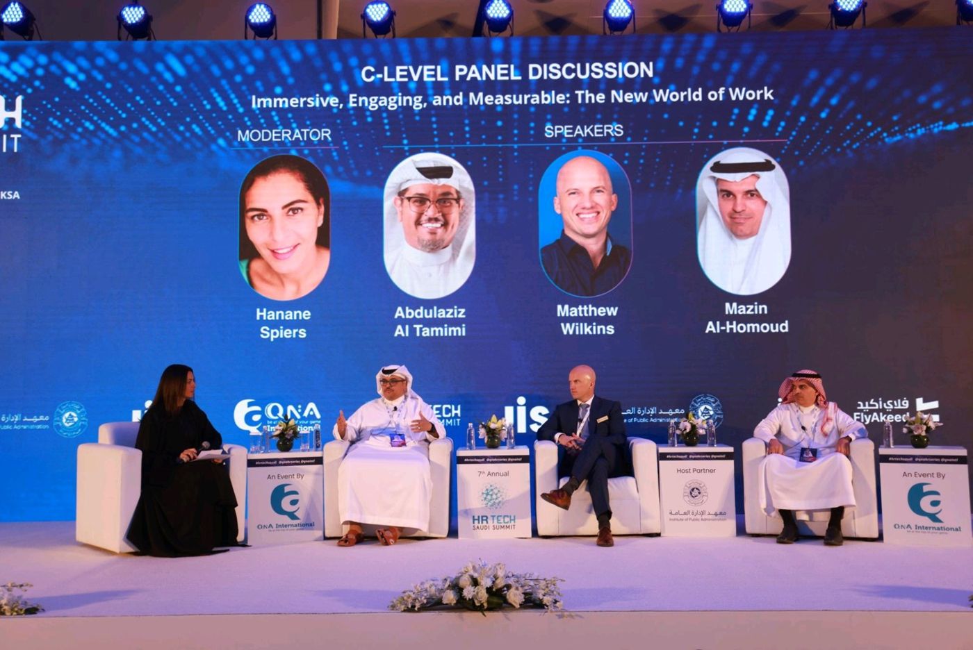 Abdulaziz Al-Tamimi speaking on a C-level panel at HR Tech Saudi Summit